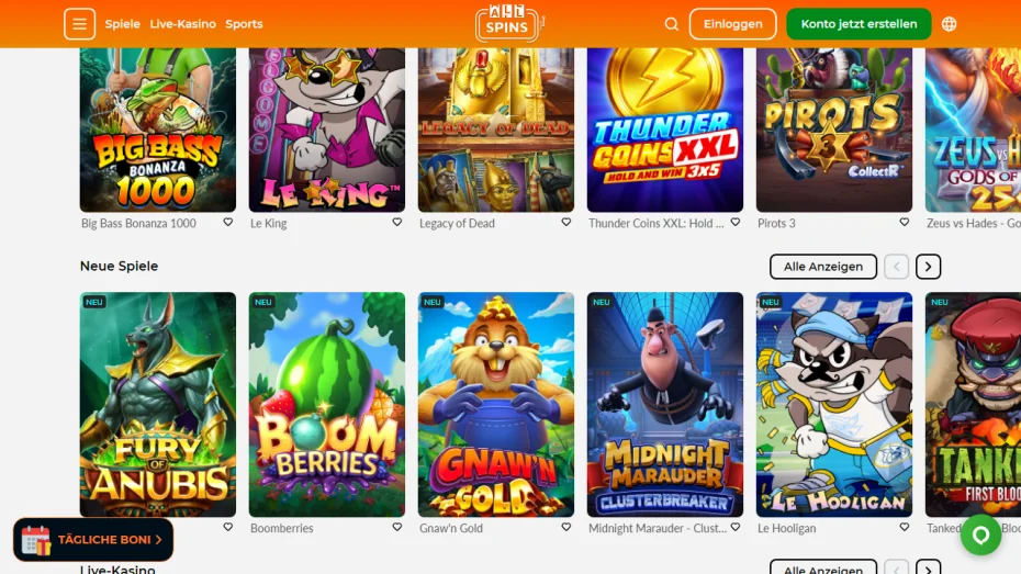 AllSpins Casino Anmelden